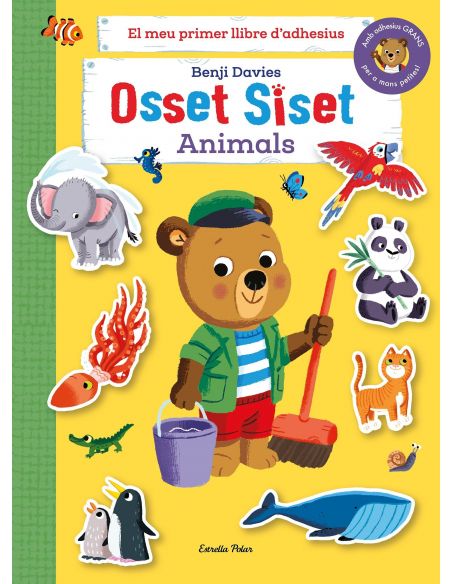 OSSET SISET. EL MEU PRIMER LLIBRE D'ADHESIUS. ANIMALS