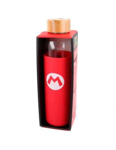 Botella cristal Super Mario Bros Nintendo funda silicona 585ml de STOR - 1