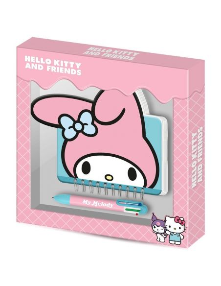 Diario + Boligrafo My Melody Hello Kitty and Friends de KARACTERMANIA