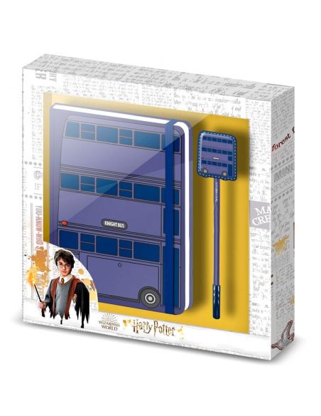 Set diario + boligrafo Knight Bus Harry Potter de KARACTERMANIA