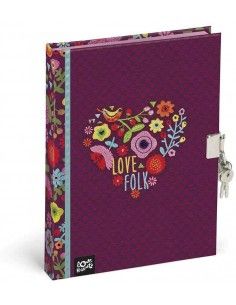 Diario con candado boligrafo FOLK