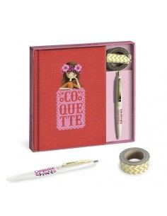 Diario con candado boligrafo y cinta COQUETTE - 1