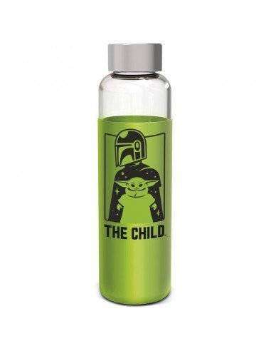 Botella cristal Yoda The Child The Mandalorian Star Wars funda silicona 585ml de STOR - 1